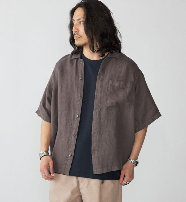 SHIPS「SHIPS: リネン パナマ ウィークエンド ショートスリーブ シャツ」|シャツ・ブラウス|