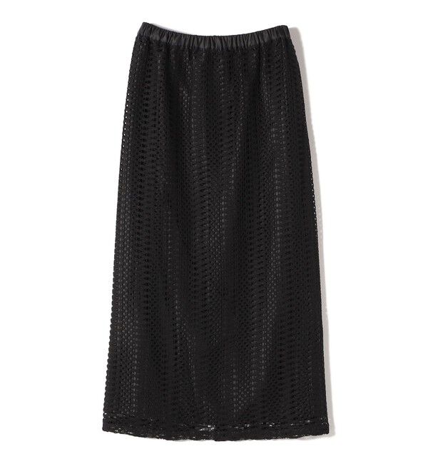 SHIPS Colors 「SHIPS Colors:〈手洗い可能〉変わり編み レース タイトスカート」|タイト|ブラック