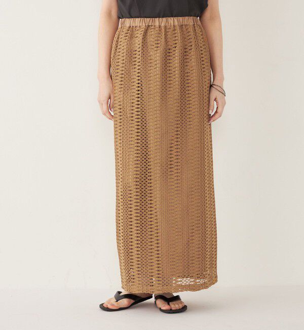 SHIPS Colors 「SHIPS Colors:〈手洗い可能〉変わり編み レース タイトスカート」|タイト|