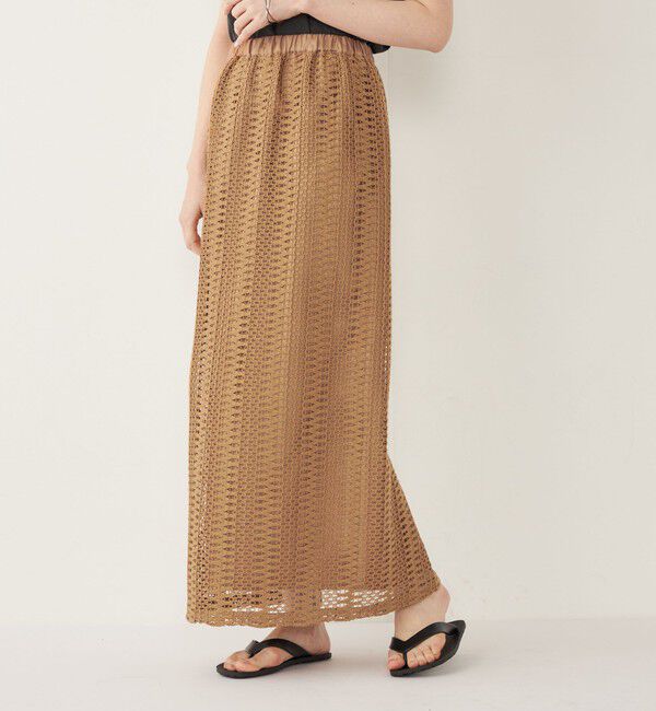 SHIPS Colors 「SHIPS Colors:〈手洗い可能〉変わり編み レース タイトスカート」|タイト|