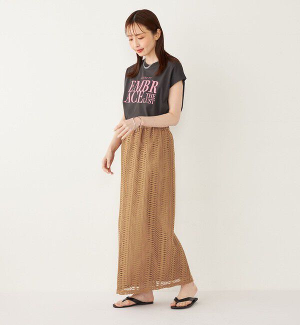 SHIPS Colors 「SHIPS Colors:〈手洗い可能〉変わり編み レース タイトスカート」|タイト|