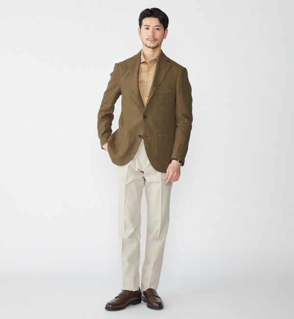 SHIPS「SHIPS: リネン ソリッド シャツ ジャケット」|テーラードジャケット|