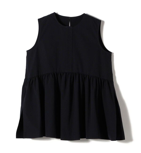 SHIPS for women「〈接触冷感 / 撥水加工〉TEX BRID(R)タフタ ギャザー ノースリーブ ブラウス」|シャツ・ブラウス|