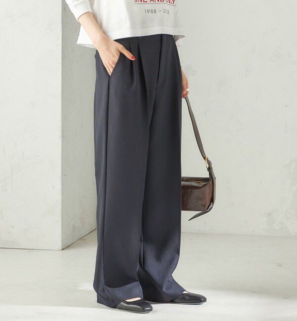 SHIPS for women「〈手洗い可能〉TUMUGITO(R) シャーク ツイード タック パンツ」|その他|