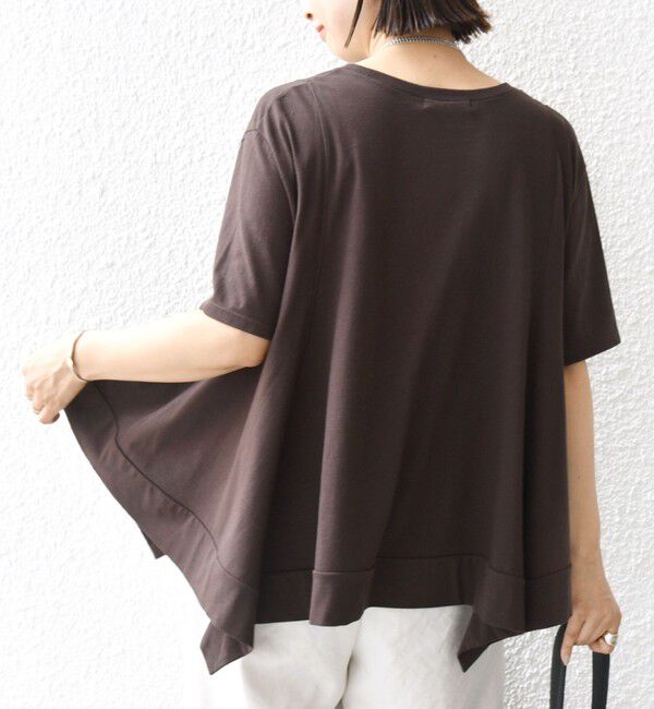 SHIPS for women「ヘムフレア ショート スリーブ プルオーバー」|Tシャツ・カットソー|