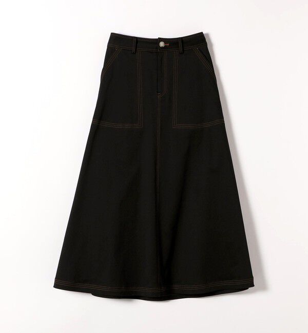 SHIPS any「SHIPS any:〈洗濯機可能〉チノ ステッチ フレア ロング スカート」|フレア|
