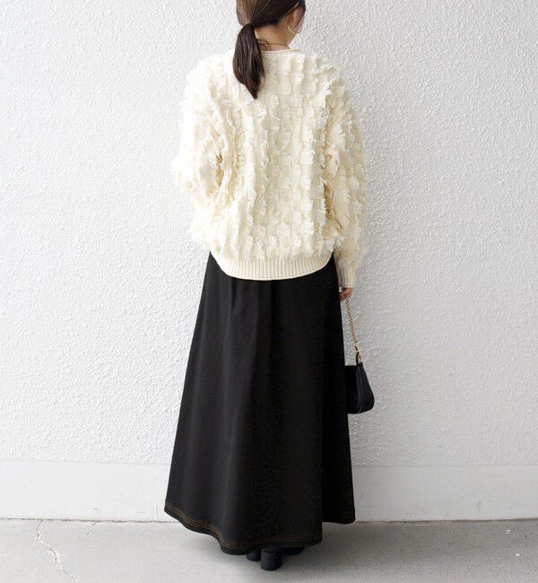 SHIPS any「SHIPS any:〈洗濯機可能〉チノ ステッチ フレア ロング スカート」|フレア|