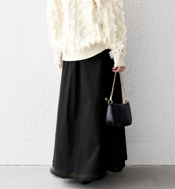 SHIPS any「SHIPS any:〈洗濯機可能〉チノ ステッチ フレア ロング スカート」|フレア|