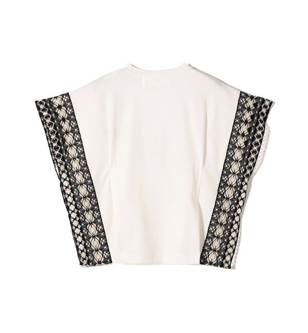 SHIPS for women「assiette:〈手洗い可能〉トーション レース ポンチョ カットソー」|Tシャツ・カットソー|