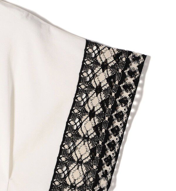 SHIPS for women「assiette:〈手洗い可能〉トーション レース ポンチョ カットソー」|Tシャツ・カットソー|