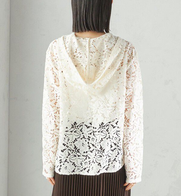 SHIPS for women「〈手洗い可能〉レース ジップアップ パーカ」|パーカー|