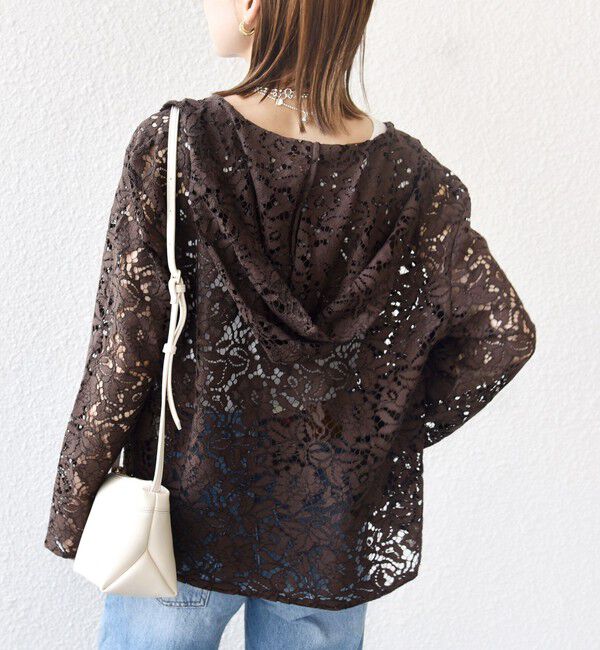 SHIPS for women「〈手洗い可能〉レース ジップアップ パーカ」|パーカー|