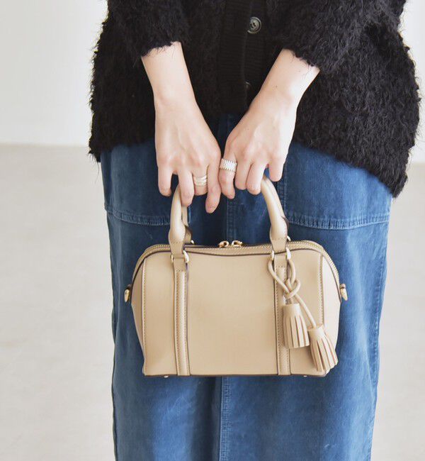 quaranciel「quaranciel: 2way タッセル チャーム ミニ ボストン バッグ」|ショルダー・メッセンジャー|