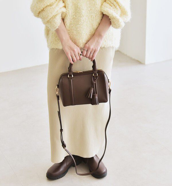 quaranciel「quaranciel: 2way タッセル チャーム ミニ ボストン バッグ」|ショルダー・メッセンジャー|