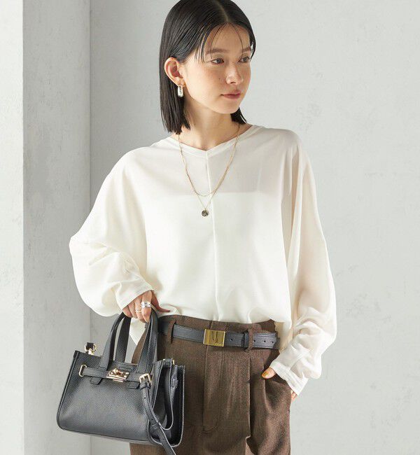 SHIPS for women「〈手洗い可能〉前後 2WAY シアー ドルマン ブラウス」|シャツ・ブラウス|