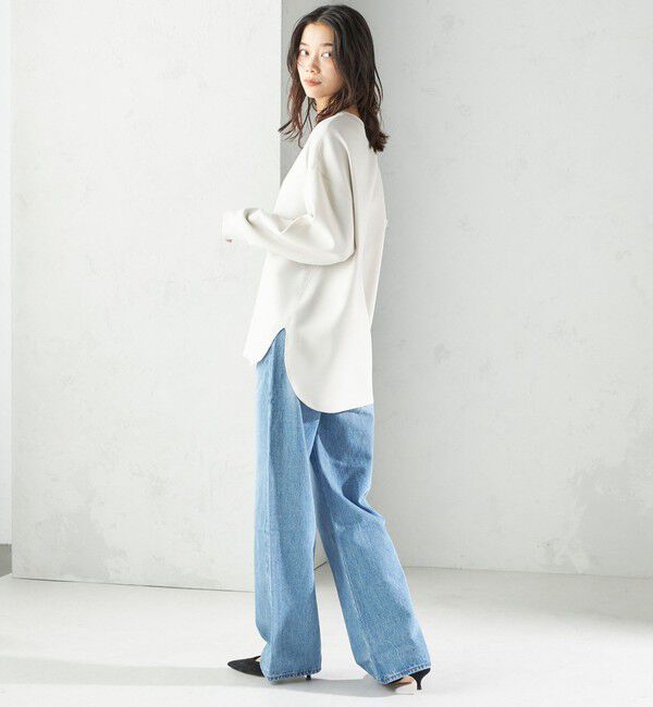 SHIPS for women「〈手洗い可能〉ガゼット デザイン ジョーゼット カットソー」|Tシャツ・カットソー|