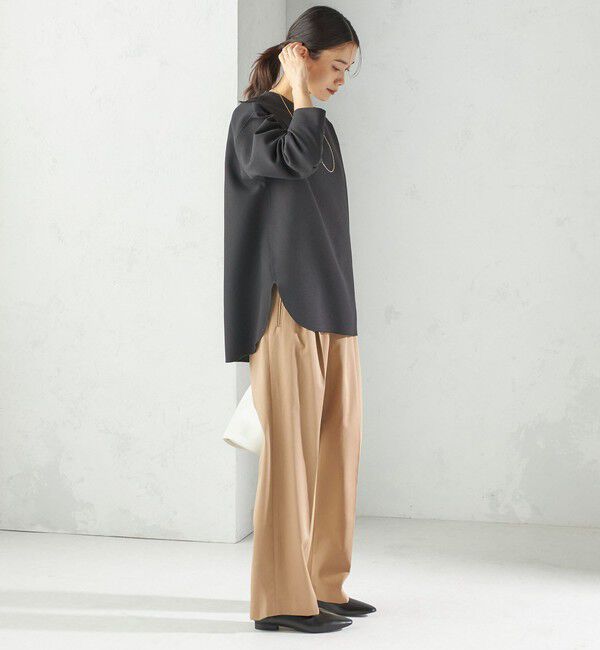 SHIPS for women「〈手洗い可能〉ガゼット デザイン ジョーゼット カットソー」|Tシャツ・カットソー|