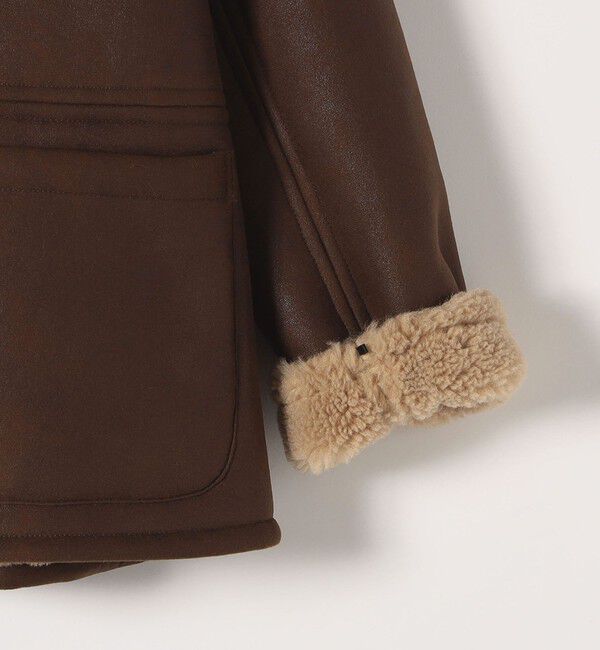 quaranciel「quaranciel: ムートンライク ボア ボンディング ジャケット コート」|その他|