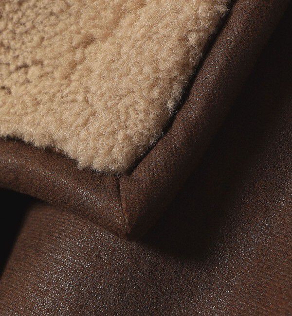 quaranciel「quaranciel: ムートンライク ボア ボンディング ジャケット コート」|その他|