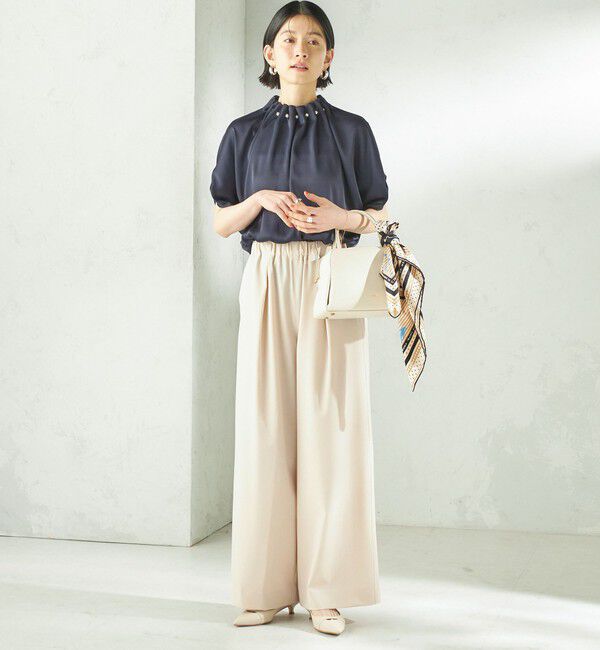 SHIPS for women「〈洗濯機可能〉ストレッチ ツイル イージー タック パンツ」|その他|