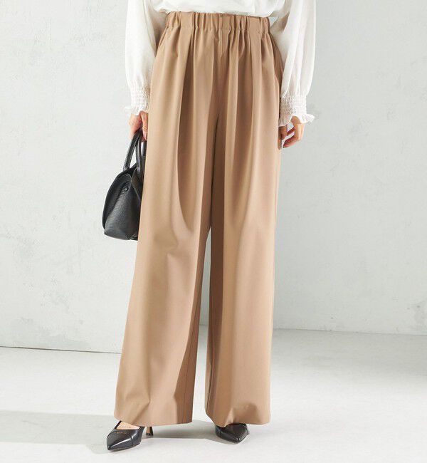 SHIPS for women「〈洗濯機可能〉ストレッチ ツイル イージー タック パンツ」|その他|
