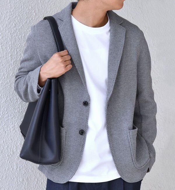 SHIPS any「SHIPS any:〈洗濯機可能〉TEXBRID(R) タックハニカム ニッティング ジャケット 25AW◇」|テーラードジャケット|