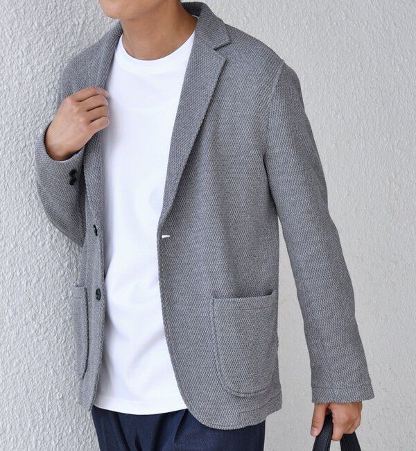 SHIPS any「SHIPS any:〈洗濯機可能〉TEXBRID(R) タックハニカム ニッティング ジャケット 25AW◇」|テーラードジャケット|