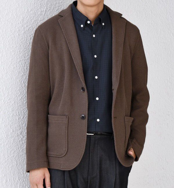 SHIPS any「SHIPS any:〈洗濯機可能〉TEXBRID(R) タックハニカム ニッティング ジャケット 25AW◇」|テーラードジャケット|
