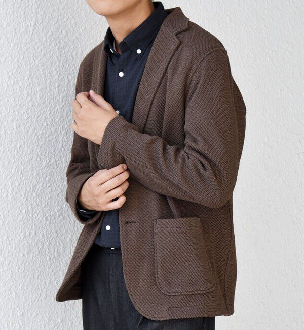 SHIPS any「SHIPS any:〈洗濯機可能〉TEXBRID(R) タックハニカム ニッティング ジャケット 25AW◇」|テーラードジャケット|