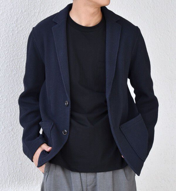 SHIPS any「SHIPS any:〈洗濯機可能〉TEXBRID(R) タックハニカム ニッティング ジャケット 25AW◇」|テーラードジャケット|