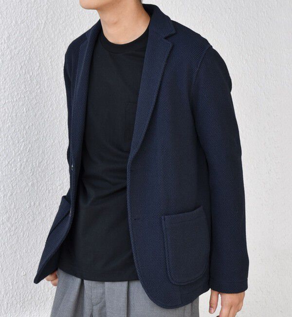 SHIPS any「SHIPS any:〈洗濯機可能〉TEXBRID(R) タックハニカム ニッティング ジャケット 25AW◇」|テーラードジャケット|