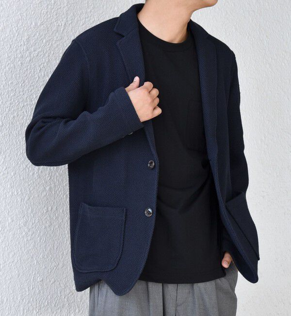 SHIPS any「SHIPS any:〈洗濯機可能〉TEXBRID(R) タックハニカム ニッティング ジャケット 25AW◇」|テーラードジャケット|
