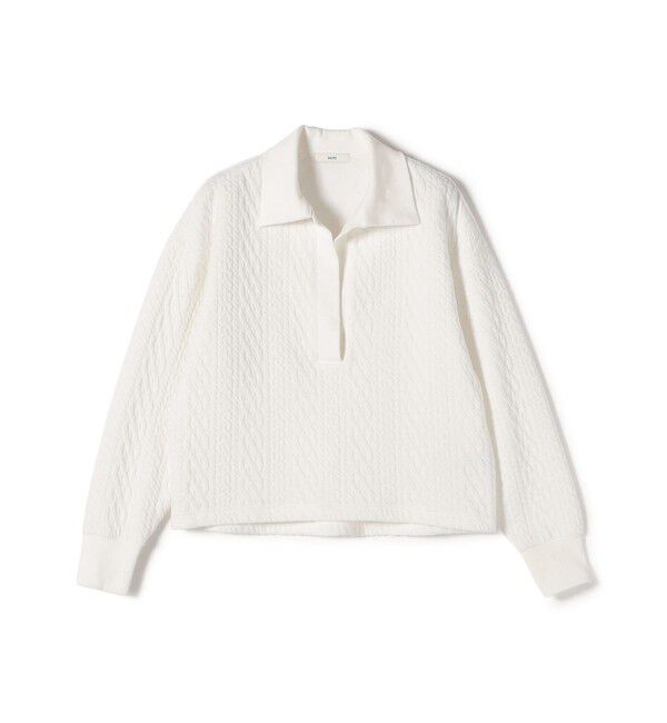 SHIPS for women「【WEB限定】〈手洗い可能〉ケーブル ジャージー ポロ プルオーバー」|Tシャツ・カットソー|