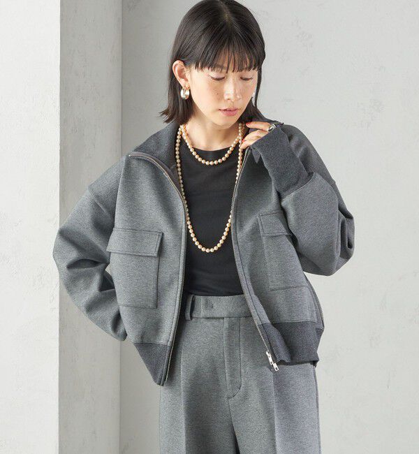 SHIPS for women「s.oyamadaコラボ:〈手洗い可能〉コットン エア ダンボール ブルゾン」|ブルゾン・スタジャン|