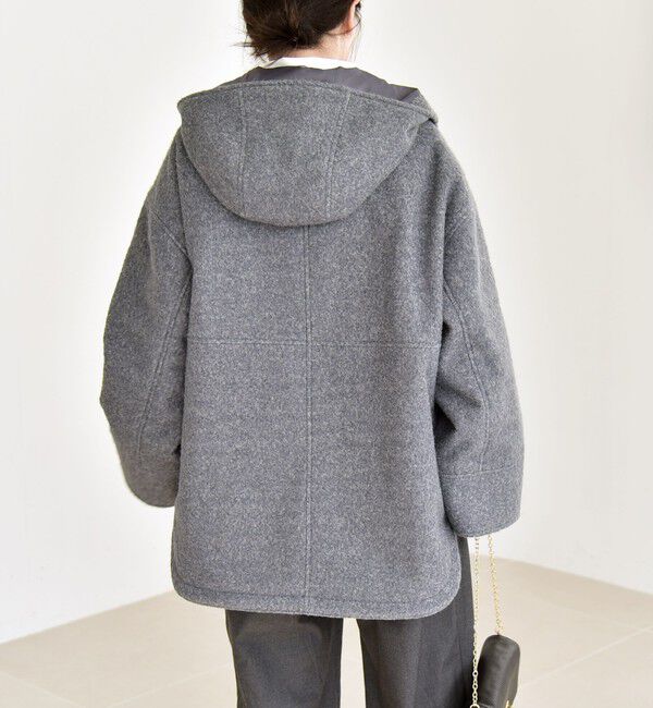 quaranciel「quaranciel: スタンドカラー フーデット ミディ コート」|その他|