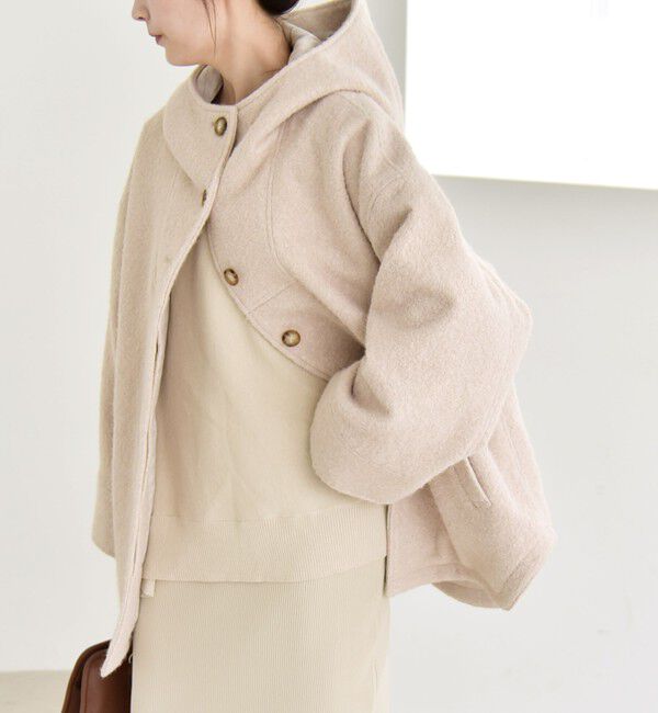 quaranciel「quaranciel: スタンドカラー フーデット ミディ コート」|その他|