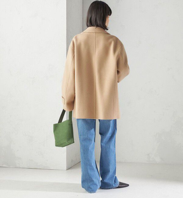 SHIPS for women「SUPER140 ダブル フェイス ショート コート」|ピーコート|