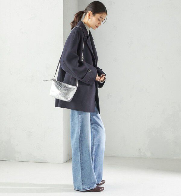 SHIPS for women「SUPER140 ダブル フェイス ショート コート」|ピーコート|