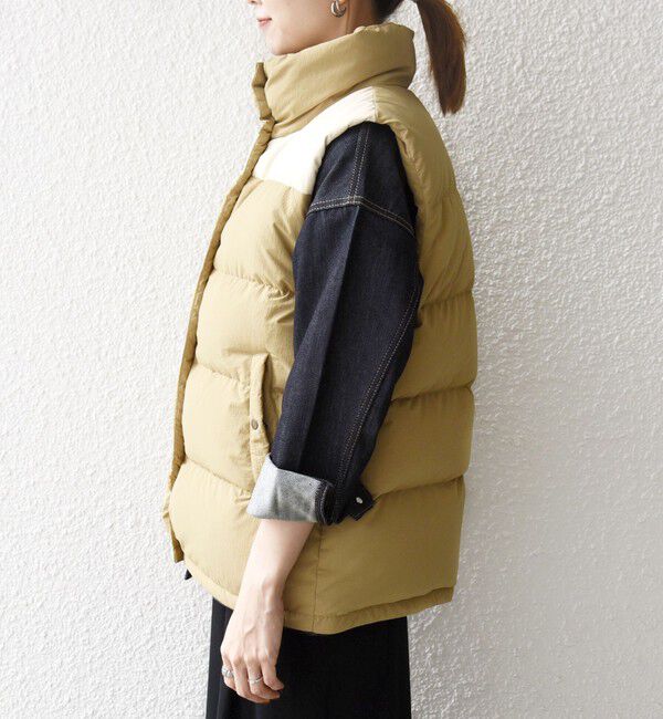 SHIPS any「SHIPS any: ナイロン スタンドカラー ダウン ベスト」|ダウンベスト・ベスト|
