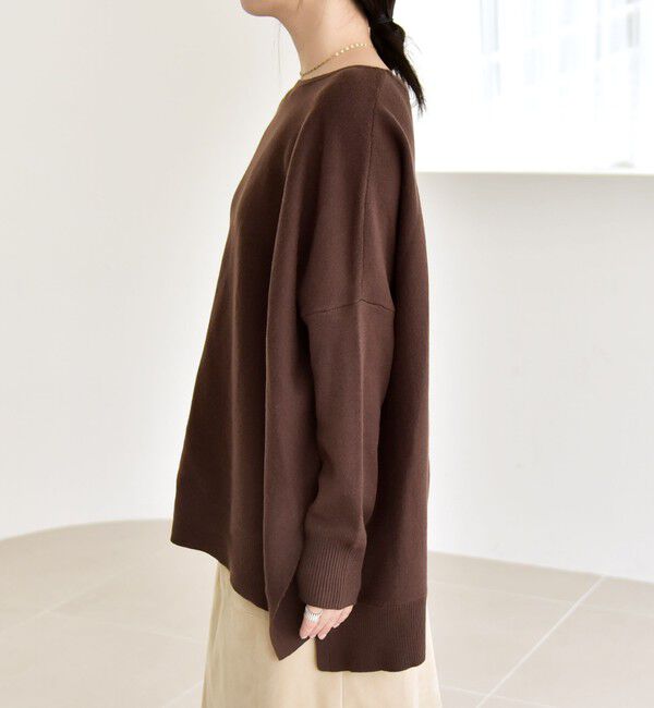 quaranciel「quaranciel:〈洗濯機可能〉ボートネック ワイド ニット プルオーバー」|ニット・セーター|