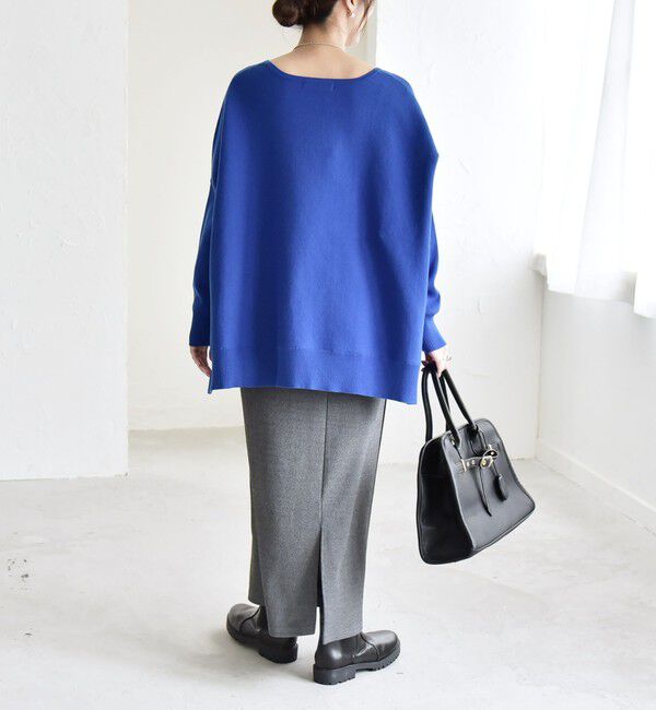 quaranciel「quaranciel:〈洗濯機可能〉ボートネック ワイド ニット プルオーバー」|ニット・セーター|