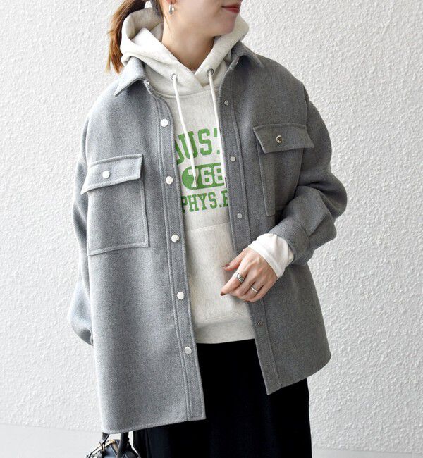 SHIPS any「SHIPS any: メルトン オーバー シャツ ジャケット」|テーラードジャケット|