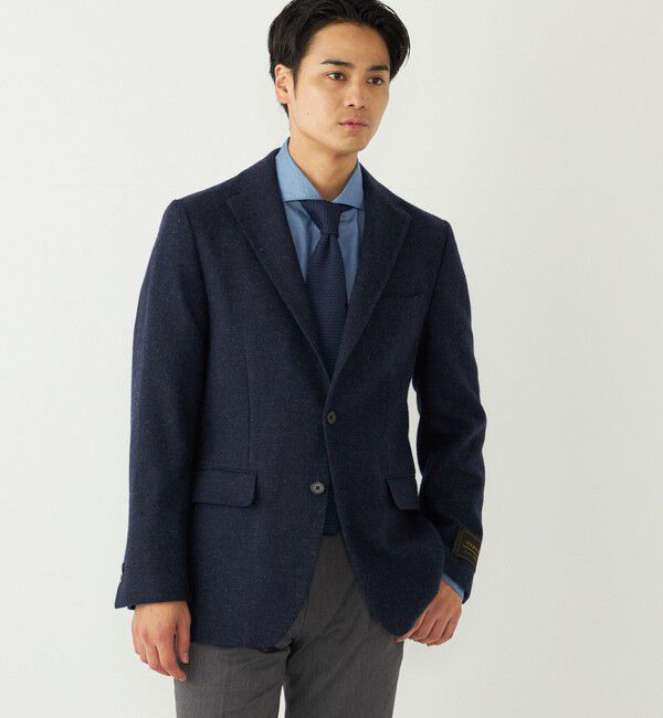 SHIPS Colors 「SHIPS Colors:尾州 リサイクル ツイード ジャケット(一部セットアップ対応)」|テーラードジャケット|コバルトブルー