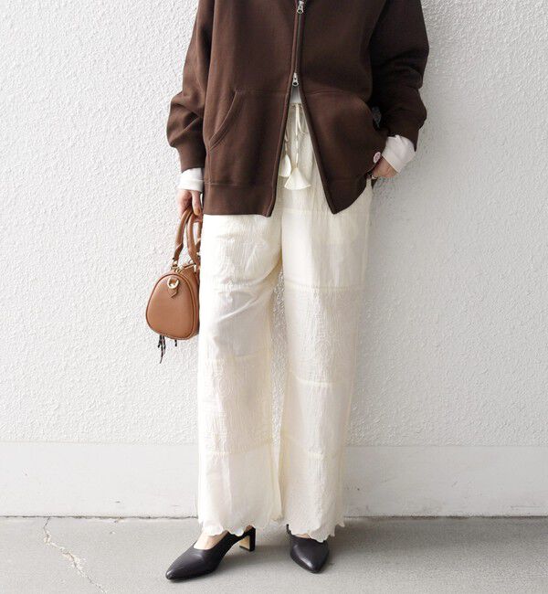 SHIPS any「bon_meur:〈洗濯機可能〉ロゴ エンブロイダリー パッチワーク ワイド パンツ」|その他|