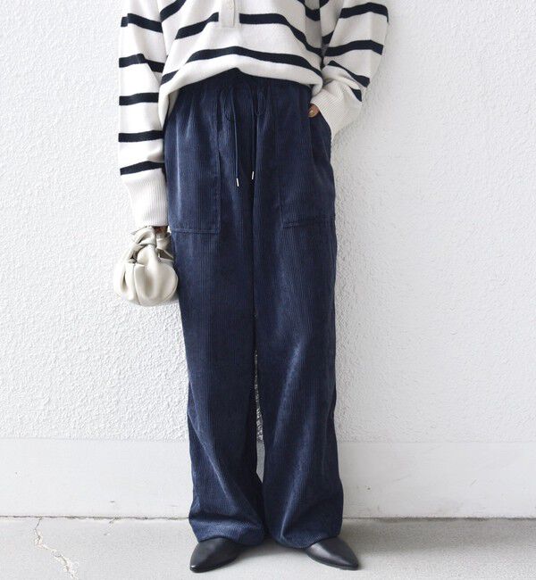 SHIPS for women「〈洗濯機可能〉TUMUGITO(R) コーデュロイ ドロスト パンツ 2」|その他|