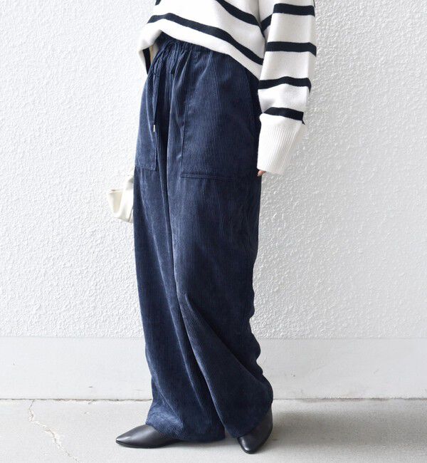 SHIPS for women「〈洗濯機可能〉TUMUGITO(R) コーデュロイ ドロスト パンツ 2」|その他|