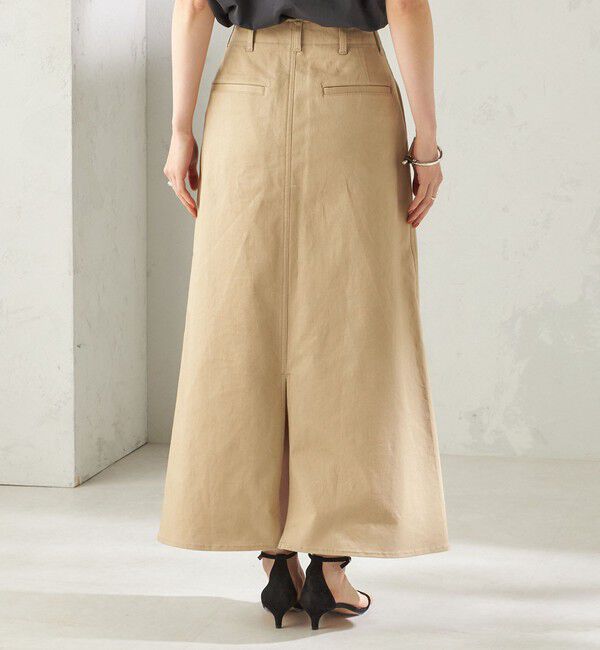SHIPS for women「〈洗濯機可能〉ストレッチ チノ 硫化染め ステッチ スカート」|スカート|