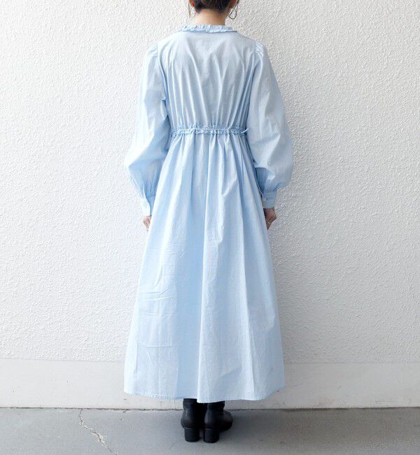 SHIPS any「SHIPS any:〈洗濯機可能〉キャンブリック Aライン フリル シャツ ワンピース」|ワンピース|