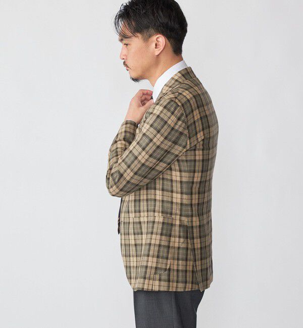 SHIPS「SHIPS: MOON チェック ライト ジャケット」|テーラードジャケット|
