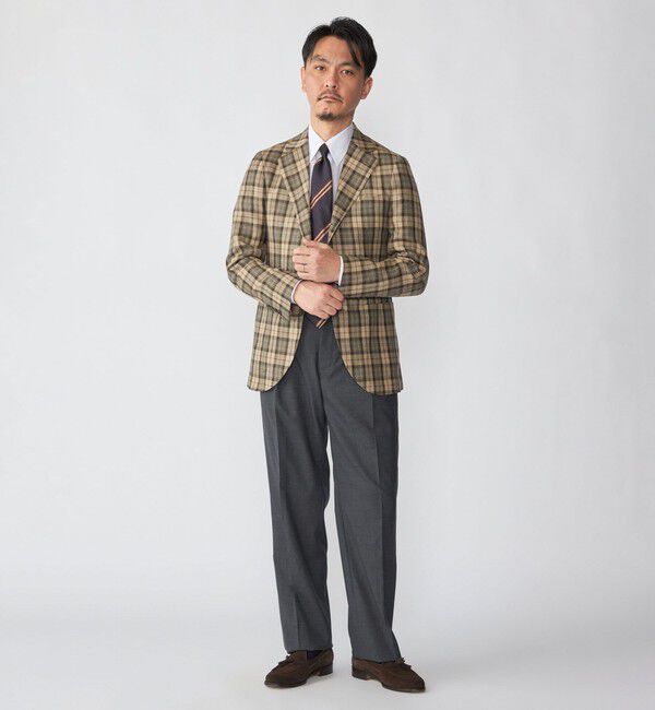 SHIPS「SHIPS: MOON チェック ライト ジャケット」|テーラードジャケット|